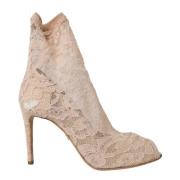 Beige Stretch Soklaarzen Dolce & Gabbana , Beige , Dames