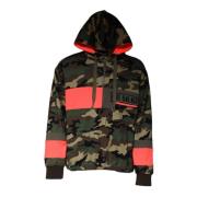 Camouflage hoodie met logodetails Dolce & Gabbana , Multicolor , Heren