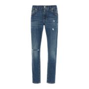 Stretch Denim Jeans Dolce & Gabbana , Blue , Heren