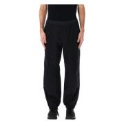 Zwarte Geborduurde Logo Joggingbroek Moncler , Black , Heren