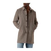 Beige Car Coat voor Mannen Selected Homme , Beige , Heren