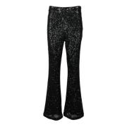 Elegante Polyester Elastaan Broek Twinset , Black , Dames