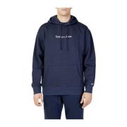 Blauwe Katoenpolyester Hoodie Herfst/Winter Collectie Tommy Jeans , Bl...