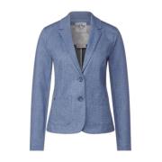 Blauwe Polyester Blend Blazer Jas Street One , Blue , Dames