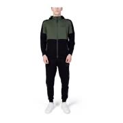 Katoenen Track Sweatsuit Emporio Armani EA7 , Green , Heren