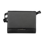 Zwarte dames crossbody tas met drukknoopsluiting Calvin Klein , Black ...