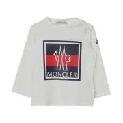 Katoenen Logo T-Shirt Moncler , White , Unisex