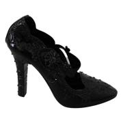 Kristalversierde Cinderella Pumps Dolce & Gabbana , Black , Dames