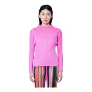 Geplooide high-neck longsleeve top Issey Miyake , Pink , Dames