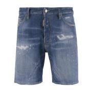 Stretch Katoenmix Denim Jeans Dsquared2 , Blue , Heren