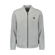 Piqué Bomber Rits Jas No Excess , Gray , Heren