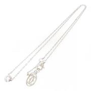 Pre-owned Metal necklaces Cartier Vintage , White , Dames