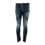 Blauwe Twist Jeans voor Heren Dsquared2 , Blue , Heren