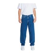 Blauwe Katoenmix Jeans met Elastaan Replay , Blue , Heren