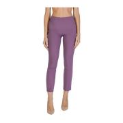 Paarse High-Waisted Polyester Blend Broek Sandro Ferrone , Purple , Da...