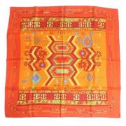 Pre-owned Canvas scarves Hermès Vintage , Orange , Dames