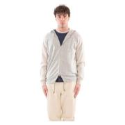 Zijden Merino Gebreide Hoodie Eleventy , Beige , Heren