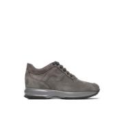 Grijze Suède Interactieve Sneakers Hogan , Gray , Heren