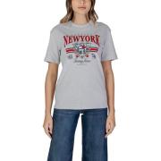 Grijze Katoenen Dames Tops & T-Shirt Tommy Jeans , Gray , Dames