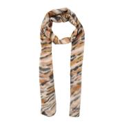 Dierenprint Modal Wol Stola Twinset , Multicolor , Dames