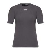 T-shirt met Logo Patch Rotate Birger Christensen , Gray , Dames