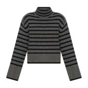 Turtleneck Fleur Stripes Lisa Yang , Gray , Dames