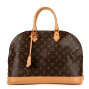 Pre-owned Canvas handbags Louis Vuitton Vintage , Brown , Dames