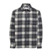 Wollen Zip Overshirt Grijs Pinstripe Only & Sons , Gray , Heren