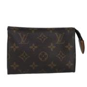 Pre-owned Canvas pouches Louis Vuitton Vintage , Brown , Dames