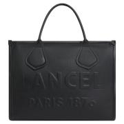 Zwarte Leren Shopper Tas Jour De Lancel , Black , Dames