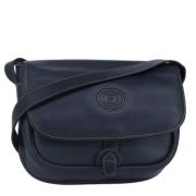 Pre-owned Leather shoulder-bags Gucci Vintage , Blue , Dames