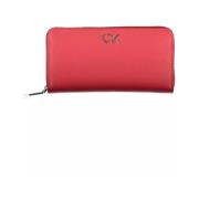 Rode Polyethyleen Portemonnee voor Vrouwen Calvin Klein , Red , Dames