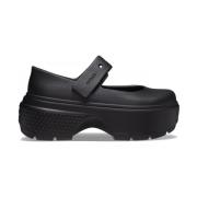 Zwarte Stomp Mary Jane Sandalen Crocs , Black , Dames