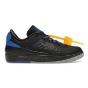 Off-White Zwart Blauw Retro Sneaker Jordan , Black , Heren