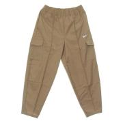 Hoge Taille Geweven Curve Broek Nike , Beige , Dames