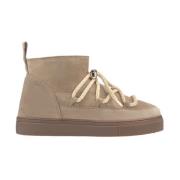 Klassieke Lage Sneaker voor Tijdloze Elegantie Inuikii , Beige , Dames