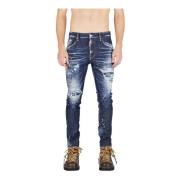 Rockstar Skinny Jeans Dsquared2 , Blue , Heren