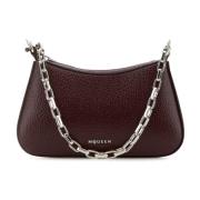 Mini T-Bar Bordeaux Leren Handtas Alexander McQueen , Red , Dames