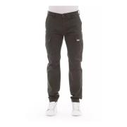 Cargo Broek Katoen Leger Jeans Baldinini , Green , Heren