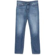 Slim Gewassen Denim Jeans Brioni , Blue , Heren