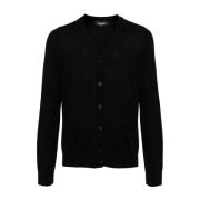 Zwarte Gebreide Vest Sweaters Dsquared2 , Black , Heren