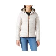 Stijlvolle Winter Gewatteerde Jas Camel Active , White , Dames