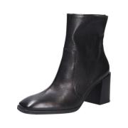 Zwarte Leren Schoenen Paul Green , Black , Dames