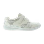 Witte Instap Leren Schoen Waldläufer , White , Dames