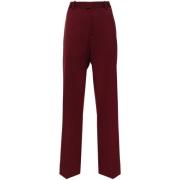 Rode Virgin Wool Blend Broek Armarium , Red , Dames