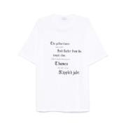 Wit Logo Geborduurde Crew Neck T-shirt Alexander McQueen , White , Her...