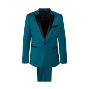 Turquoise Blazer met Broek Set Reveres 1949 , Blue , Heren