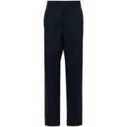 Navy Blauwe Wol Maatwerk Broek Ami Paris , Blue , Heren