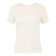 T-Shirt MET Plunge Draped Nina Ricci , White , Dames