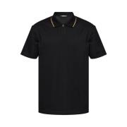 Zwarte Polokraag Trui Versace , Black , Heren